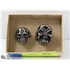 Image 1 : LOT OF 2 NEW SKULL HEAD RINGS (DIFFERENT