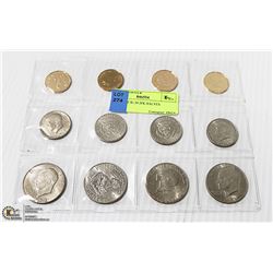 ALL PROOFS- 4 USA "IKE" $1, 4 JFK $.50   4 CAN $1