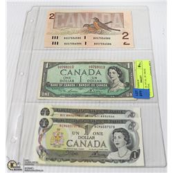 1954 $1, 2X 1973 $1, 2X 1986 $2 SEQUENTIAL