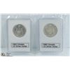 Image 1 : 2 PCS. CANADIAN SILVER $.50 1963 1960