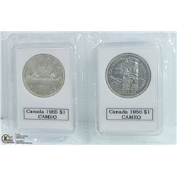 CANADIAN SILVER $1, PROOF LIKE 1958-1965