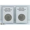 Image 1 : OLD USA 90% SILVER 1942- $.50, 1946- $.25