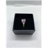 Image 2 : FLOATING DIAMOND IN AMETHYST SET IN 925 SILVER