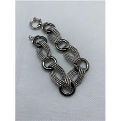925 ITALIAN SILVER BRACELET, 7", 17.4 GRAMS