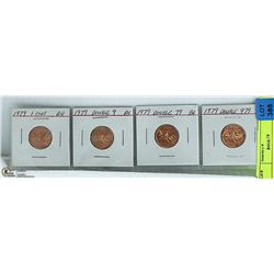 1979 CANADIAN SET OF FOUR PENNIES