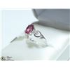Image 1 : 33) 10 KARAT WHITE GOLD PINK TOURMALINE DIAMOND