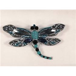 DRAGONFLY RHINESTONE BROOCH
