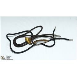 PAIR OF ESTATE TIGERSEYE AND STONE LARIETTES