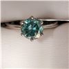 Image 2 : 21) PLATINUM FANCY COLOURED MOISSANITE RING