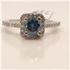 Image 1 : 29) PLATINUM FANCY COLOURED BLUE DIAMOND RING