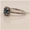 Image 2 : 29) PLATINUM FANCY COLOURED BLUE DIAMOND RING