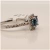 Image 3 : 29) PLATINUM FANCY COLOURED BLUE DIAMOND RING