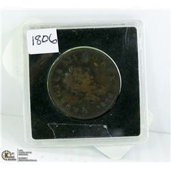 1806 BRITISH GEORGE III HALF PENNY