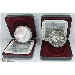 1990-1991 CANADIAN CAMEO STRUCK SILVER DOLLARS $1
