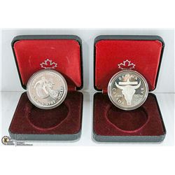 1982-1983 CANADIAN CAMEO STRUCK SILVER DOLLARS $1