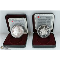 1994-1995 CANADIAN CAMEO .99 PURE SILVER DOLLARS $