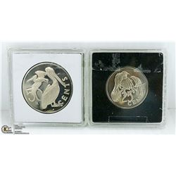 50 & 25 CENT PROOF VIRGIN ISLAND COINS SOME TONING