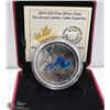 Image 1 : RCM 2014 $20 GREAT LAKE ENAMEL LAKE SUPERIOR W/COA