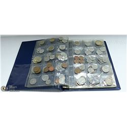 COIN COLLECTOR BOOK FULL OF FOREIGN COINS