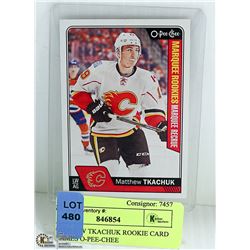 MATTHEW TKACHUK ROOKIE CARD FLAMES O-PEE-CHEE