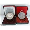 Image 1 : 1980-1981 CANADIAN PROOF + CAMEO SILVER DOLLARS $1