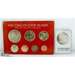 1 OZ. .999 PURE SILVER CAMEO 1970 NEW ZEALAND  ++