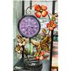 Image 1 : LARGE METAL BUTTERFLY CLOCK DISPLAY