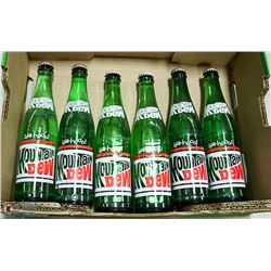 6 UNOPENED 1970'S MOUNTAIN DEW GLASS BOTTLES