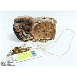 NATIVE AMERICAN NECKLACE CHARM AND SCULPTURE