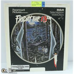 VINTAGE 1981 FRIDAY THE 13TH VIDEO DISC