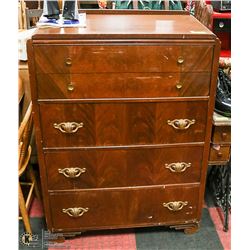 ESTATE VINTAGE ART DECO SOLID DARK WOOD