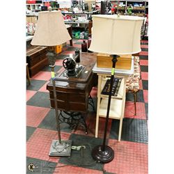 LOT OF 2 FLOOR LAMPS, BOTH APPROX 60" TALL