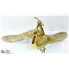 Image 1 : PAIR OF BRASS PEACOCKS APPROX 22 " LONG