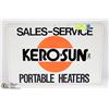 Image 1 : VINTAGE KERO-SUN DOUBLE SIDED METAL SIGN