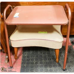 VINTAGE PADDED FOOT STOOL SOLD WITH 1