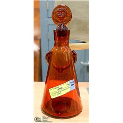 VINTAGE SCANDINAVIAN  ITALIAN  AMBER GLASS LADY