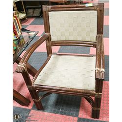 VINTAGE WOOD ARMCHAIR