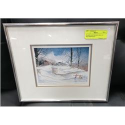 FRAMED AND SIGNED PRINT BY WILLIAM BITTLE 13 X 11