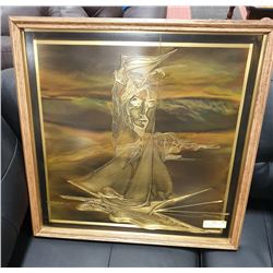 HAND ETCHED DESIGN ART STUDIO BRASS ART SIGNED