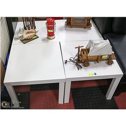 LOT OF 4 SIDE TABLES 21" X 21" X 18"
