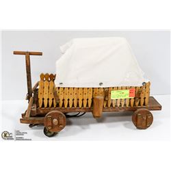FOLK ART WAGON LAMP WITH UNIQUE SWITCH ON/OFF