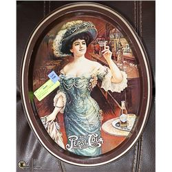 PEPSI COLA COLLECTORS METAL  TRAY APPROX 12"