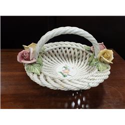 VINTAGE CAPADEMONTE DECORATIVE BASKET, MADE IN