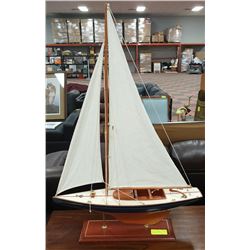 WOODEN BOAT MODEL 35" TALL