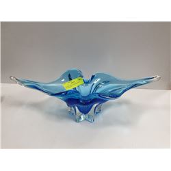 BLUE BLOWN GLASS MURANO CENTERPIECE