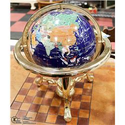 NATURAL STONE INLAY GLOBE
