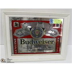 MIRRORED BUDWEISER BEER PICTURE 14" X 11"