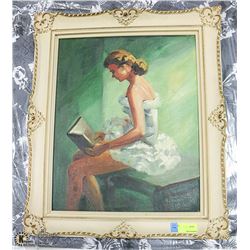 VINTAGE FRAMED OIL ON BOARD B.C.D KHLER 1953