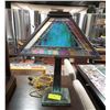 Image 1 : LEADED TIFFANY GLASS STYLE LAMP