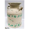 Image 1 : HANDPAINTED CREAM CAN, 16" TALL